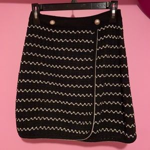 Vintage Chanel button wrap skirt